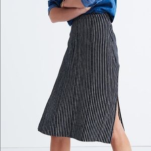 Madewell Slide-slit midi skirt
